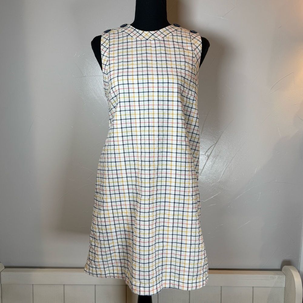 Mod Cloth Colorful Windowpane Sleeveless Dress Size Medium